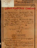 Serat Piwulang Tjablaka